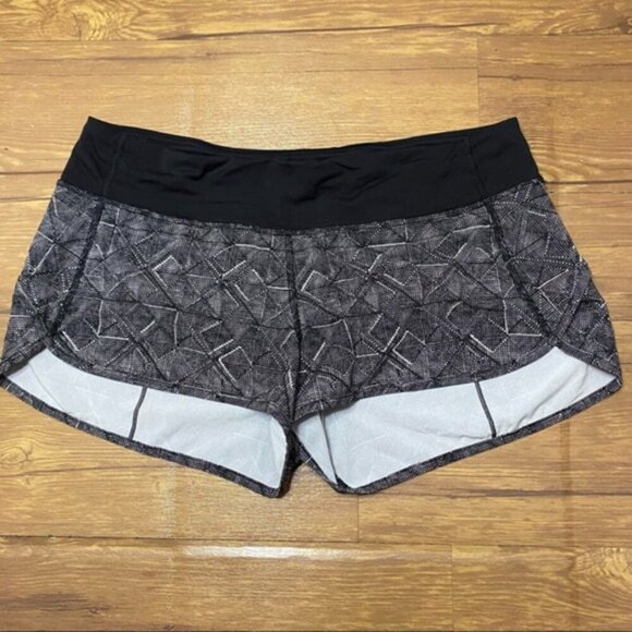 Lululemon Speed‎ Short Formation Alpine White Black Women Size 8 - Picture 4 of 11